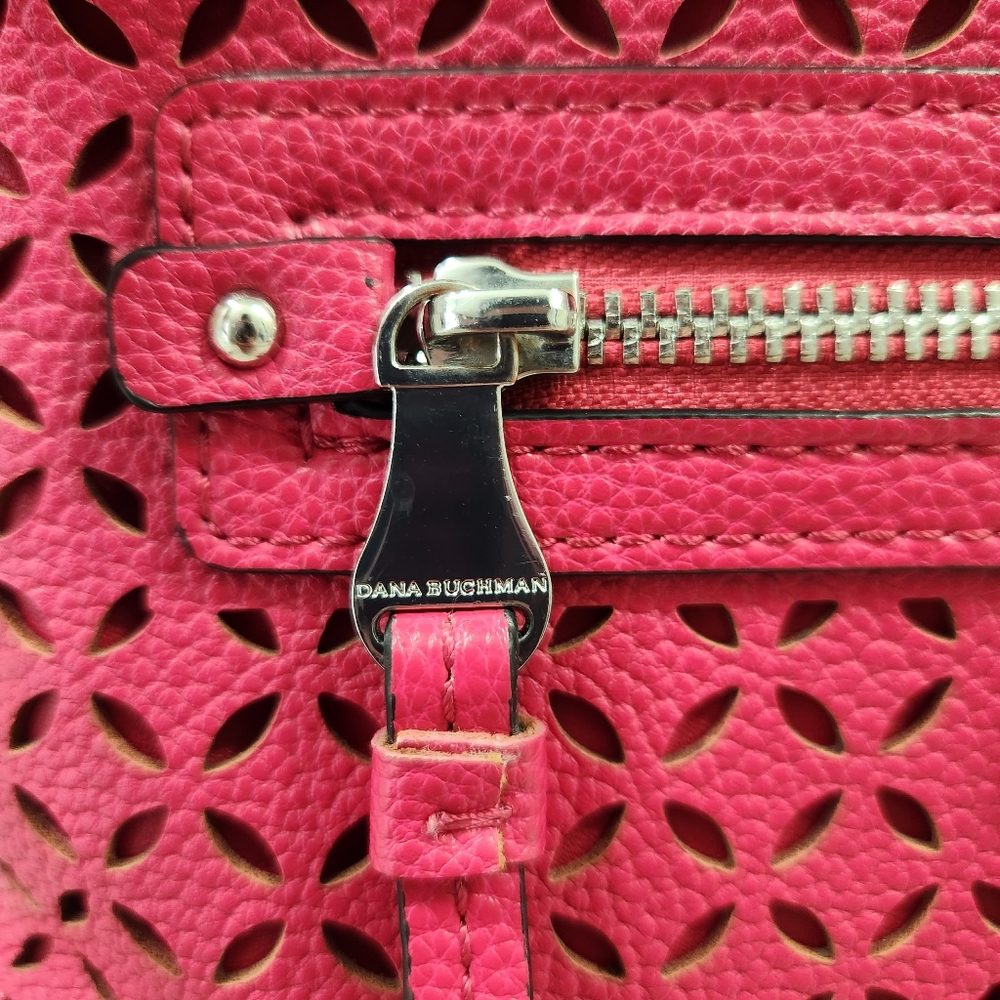 Dana Buchman Pink Eyelet Crossbody Purse - Picture 4 of 16